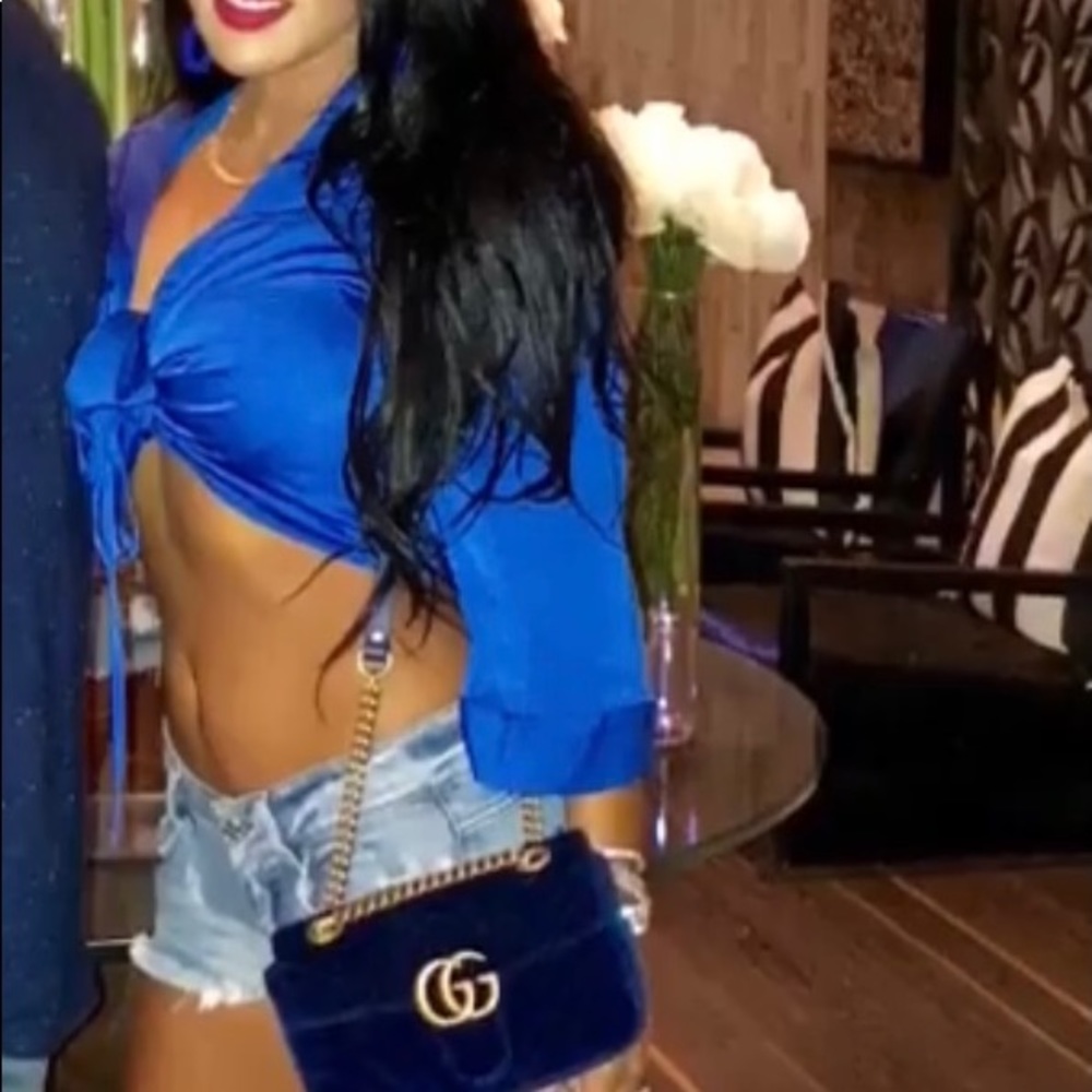 Top shop crop tops One in royal blue and pink